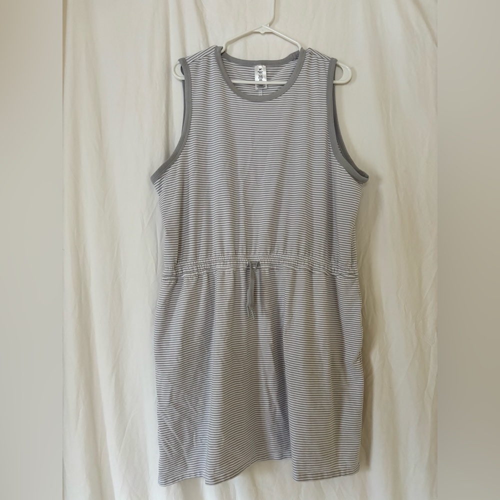 Gray Striped Tank Dress XXL